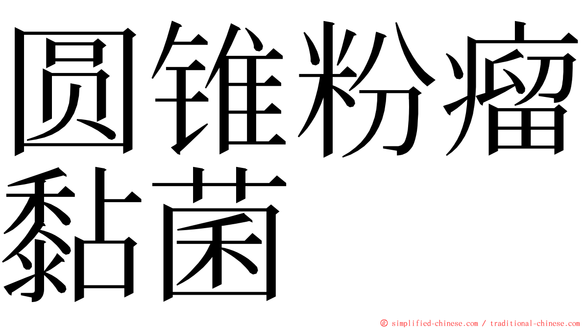 圆锥粉瘤黏菌 ming font