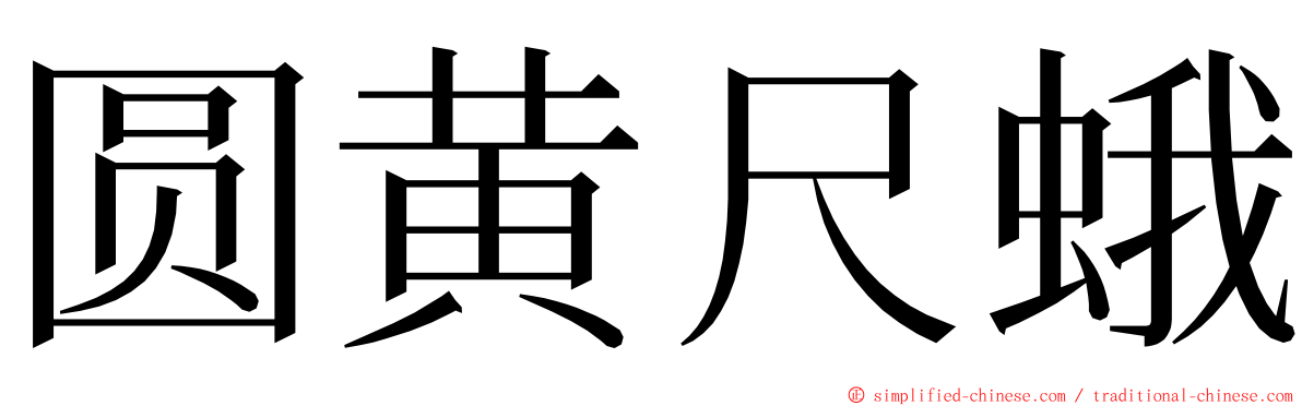 圆黄尺蛾 ming font