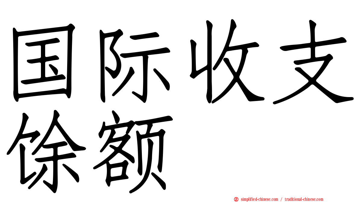 国际收支馀额