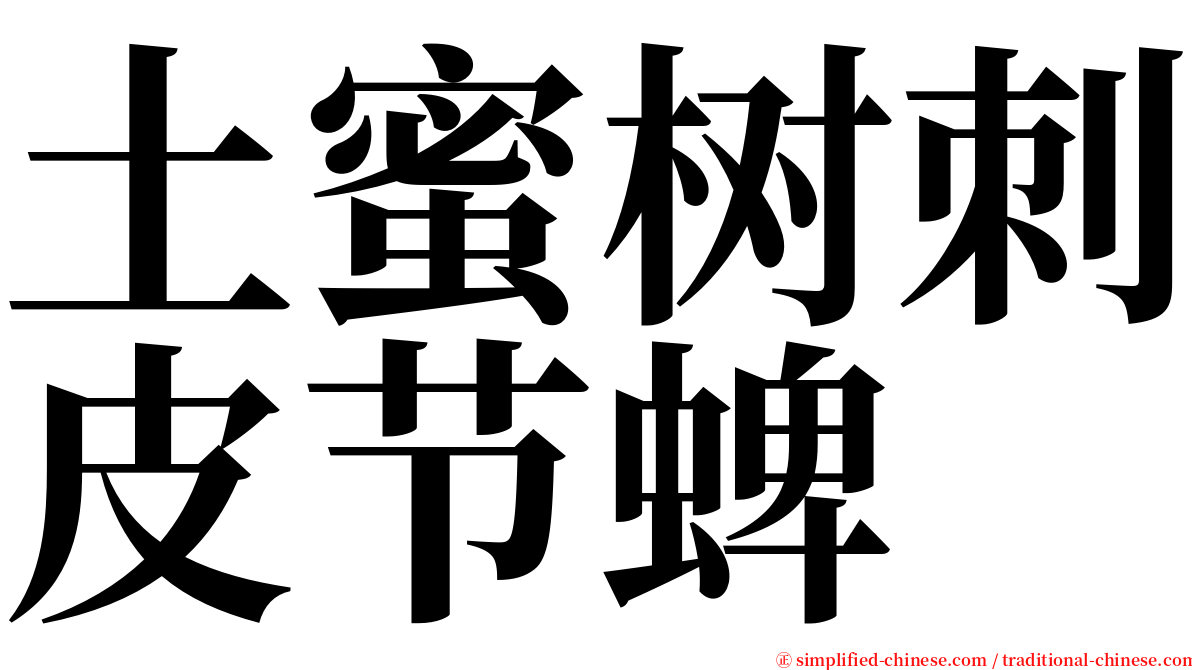 土蜜树刺皮节蜱 serif font