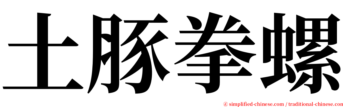 土豚拳螺 serif font