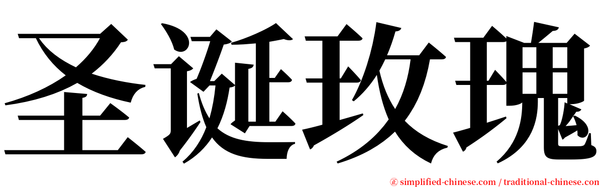 圣诞玫瑰 serif font