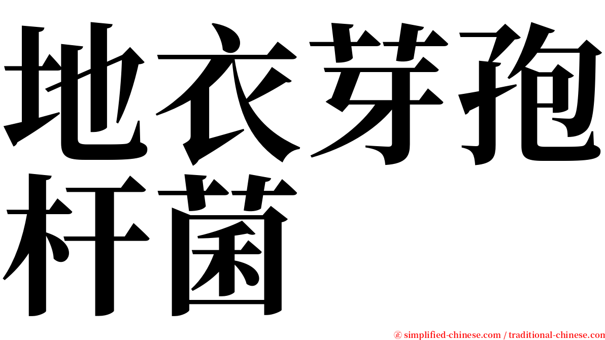 地衣芽孢杆菌 serif font