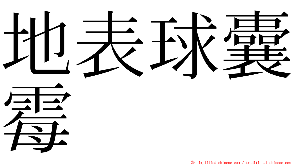 地表球囊霉 ming font