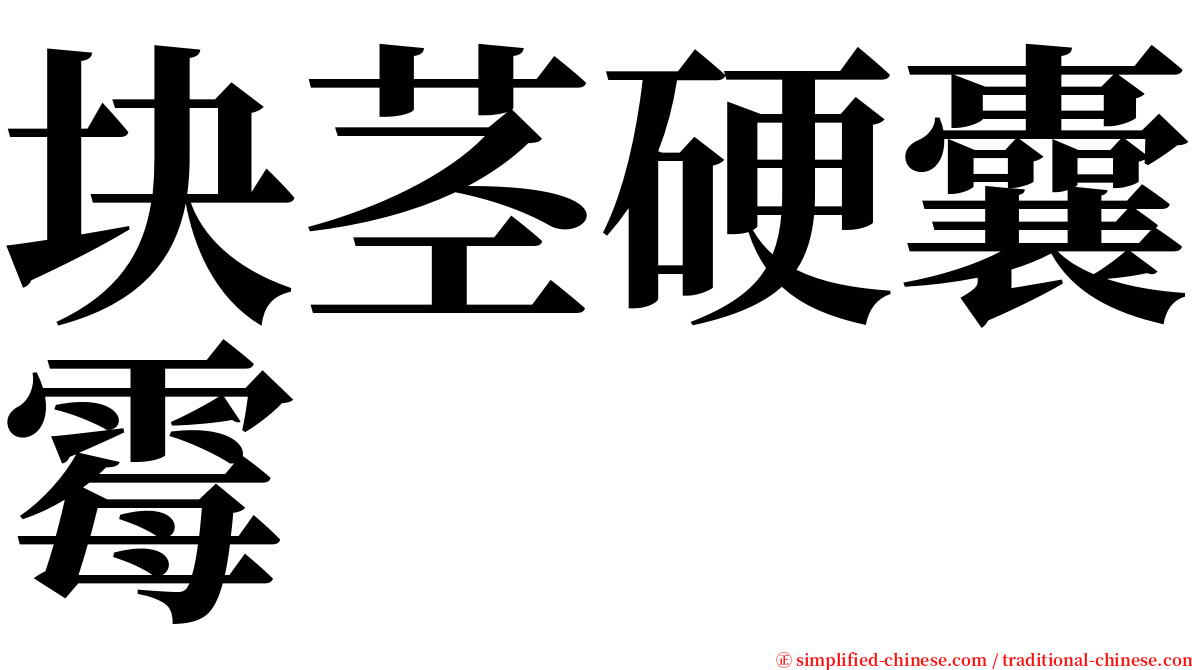 块茎硬囊霉 serif font