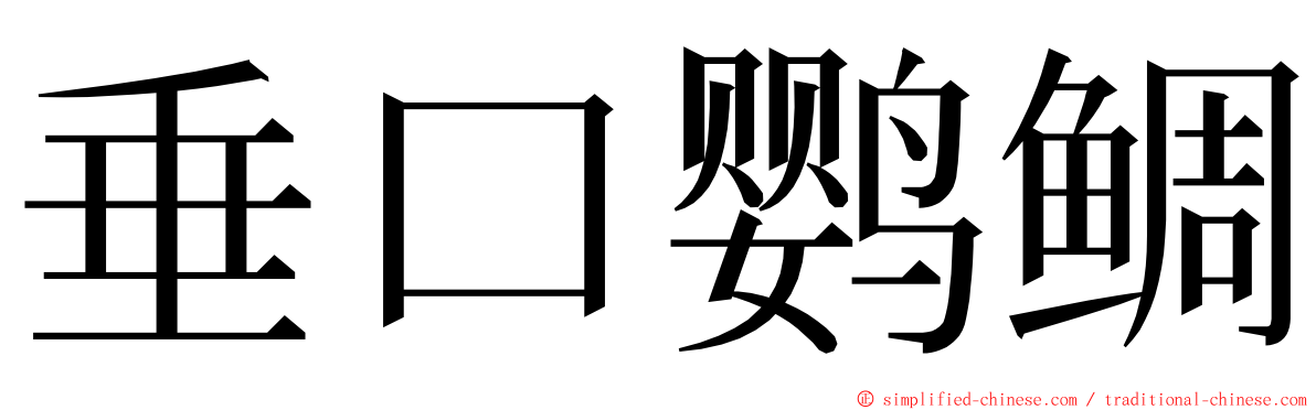 垂口鹦鲷 ming font