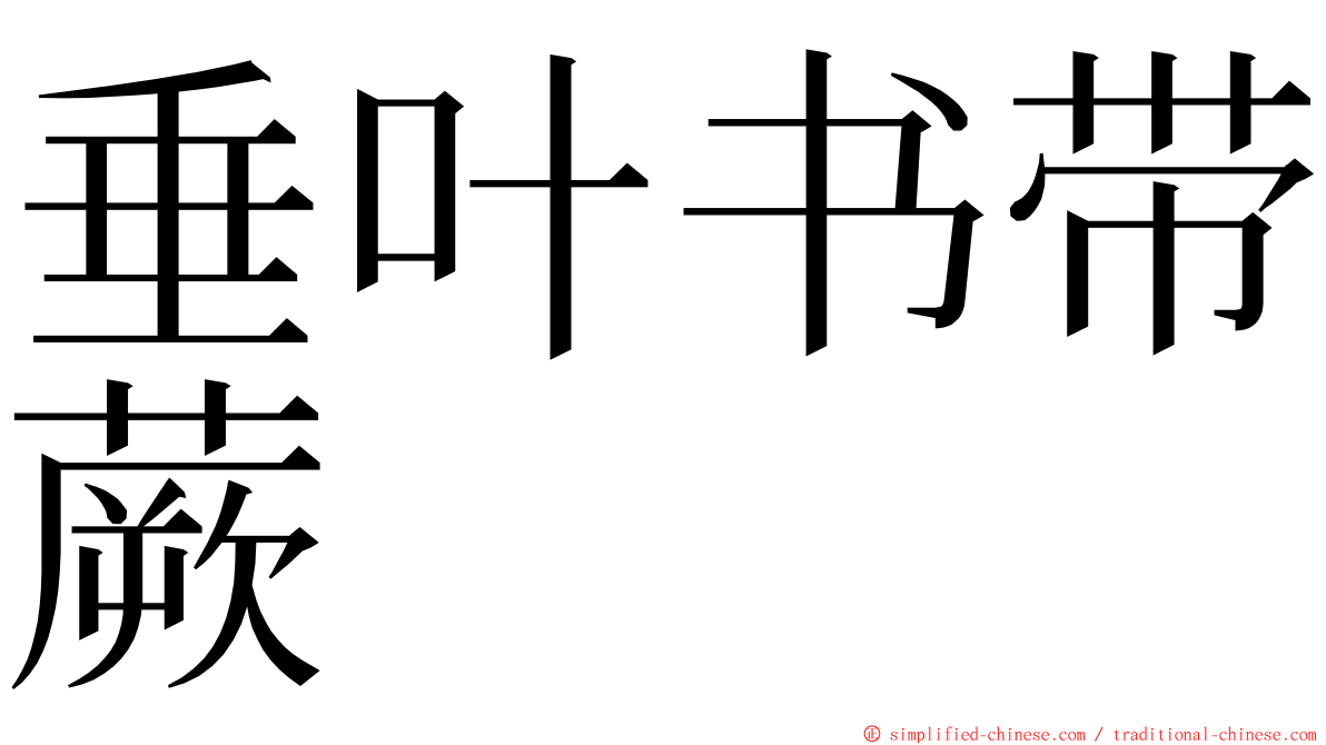 垂叶书带蕨 ming font