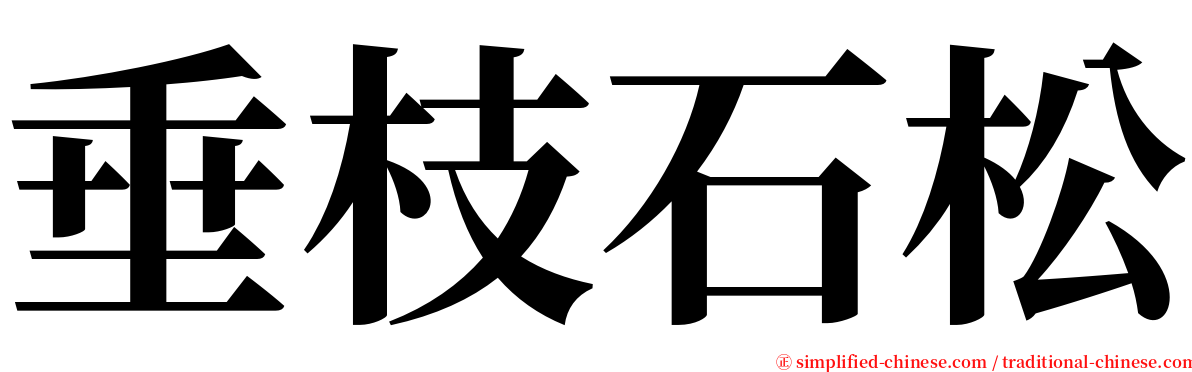 垂枝石松 serif font