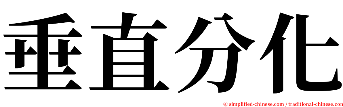 垂直分化 serif font