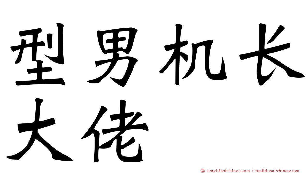 型男机长大佬