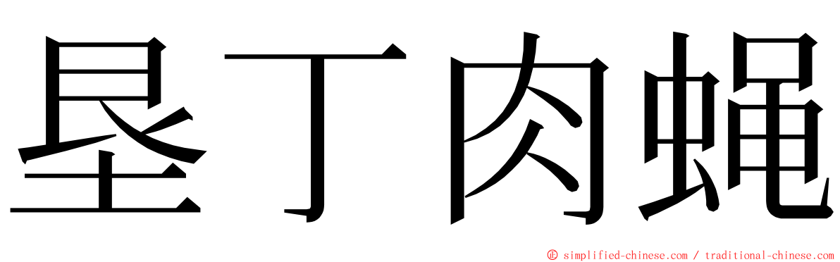 垦丁肉蝇 ming font