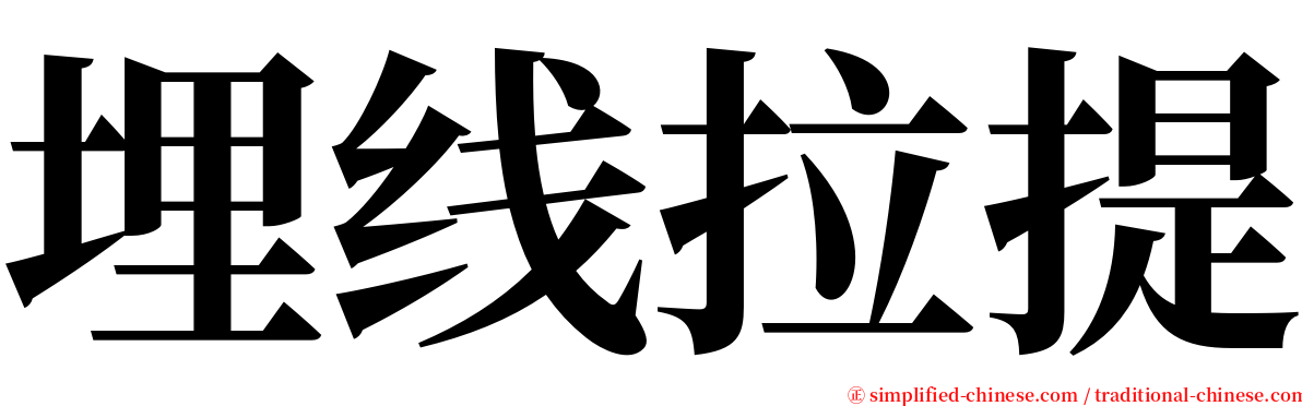 埋线拉提 serif font