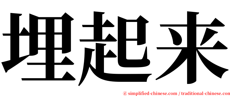 埋起来 serif font