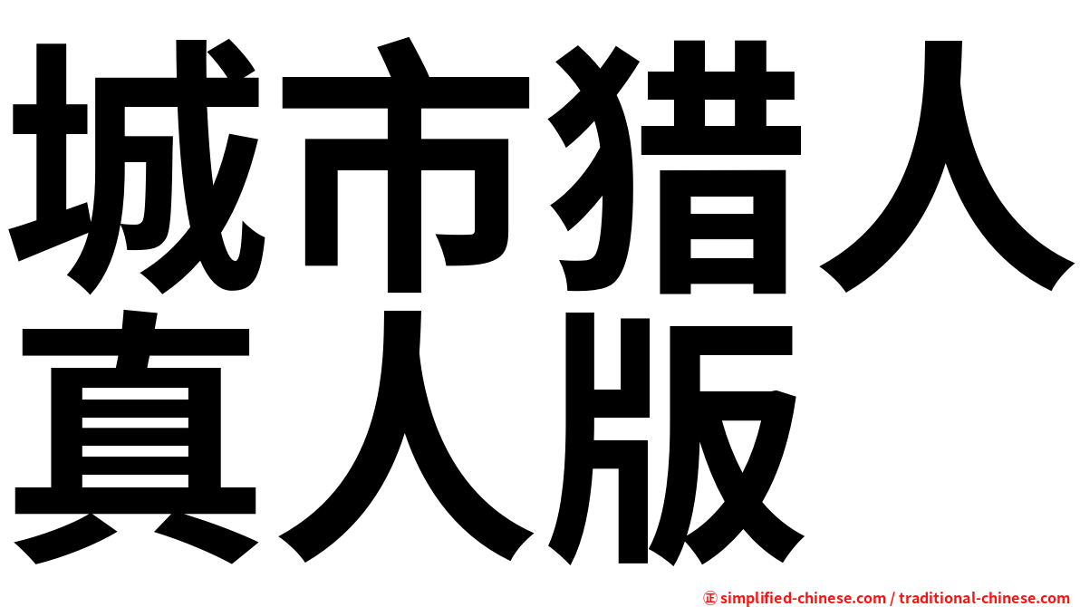 城市猎人真人版