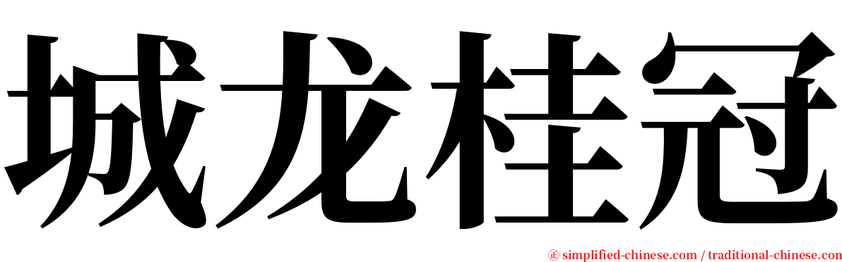 城龙桂冠 serif font