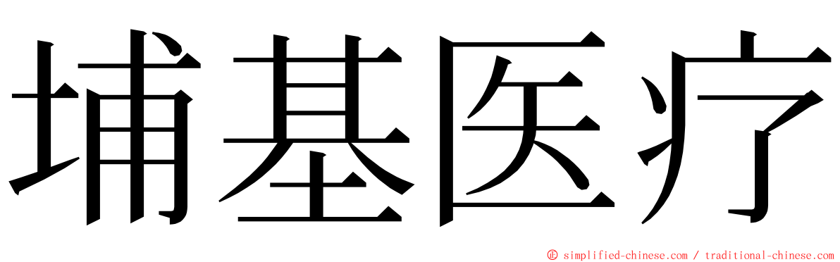 埔基医疗 ming font