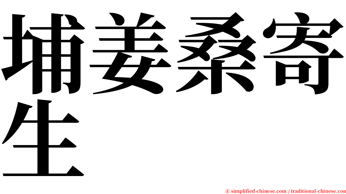 埔姜桑寄生 serif font