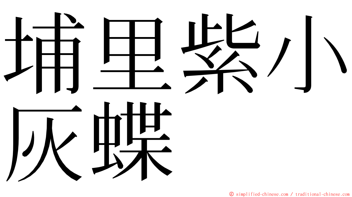 埔里紫小灰蝶 ming font