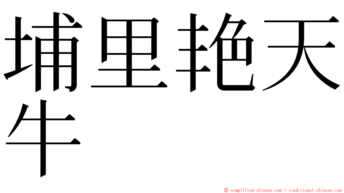 埔里艳天牛 ming font