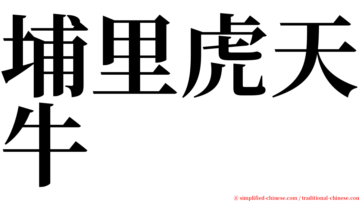 埔里虎天牛 serif font