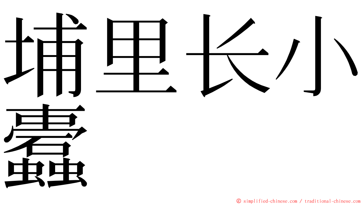 埔里长小蠹 ming font