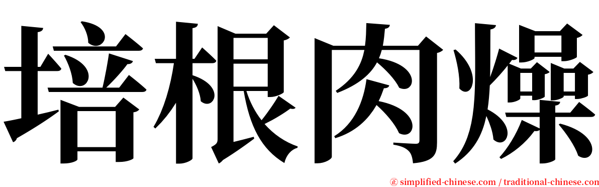 培根肉燥 serif font