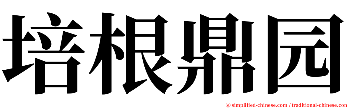 培根鼎园 serif font