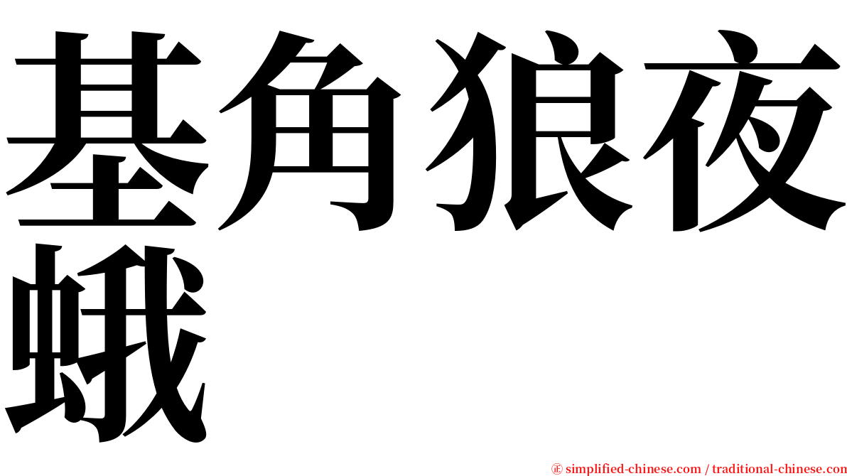 基角狼夜蛾 serif font