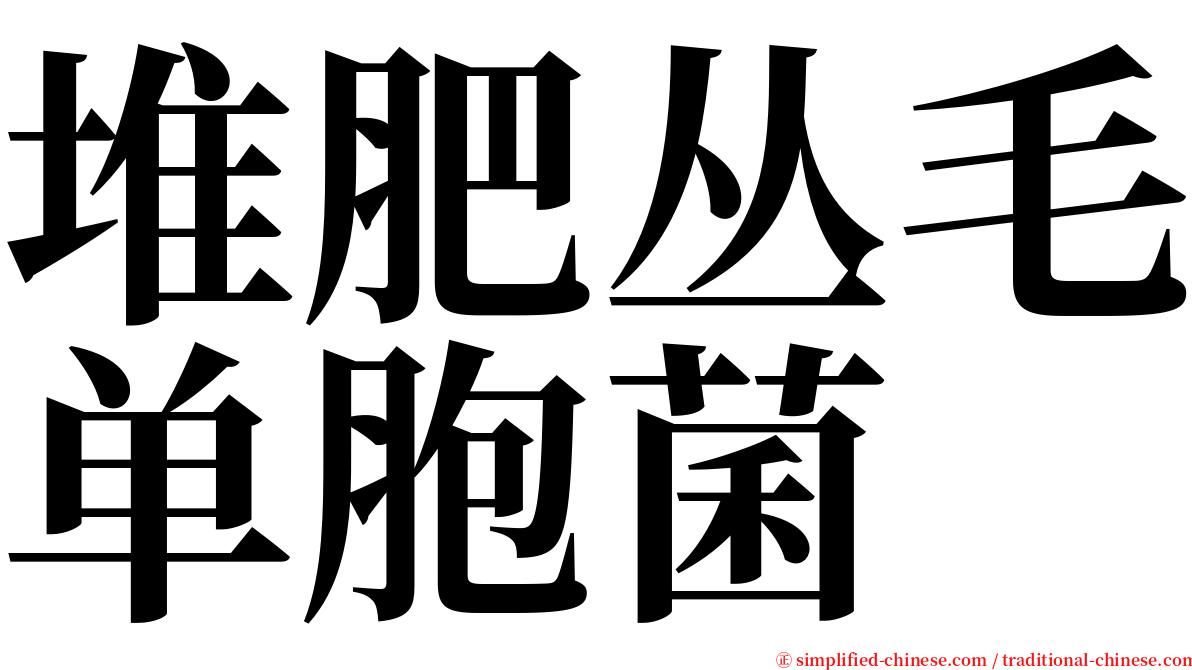 堆肥丛毛单胞菌 serif font