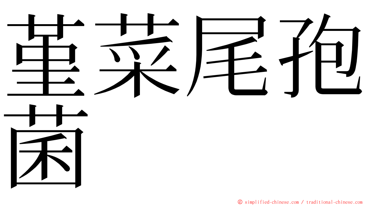 堇菜尾孢菌 ming font
