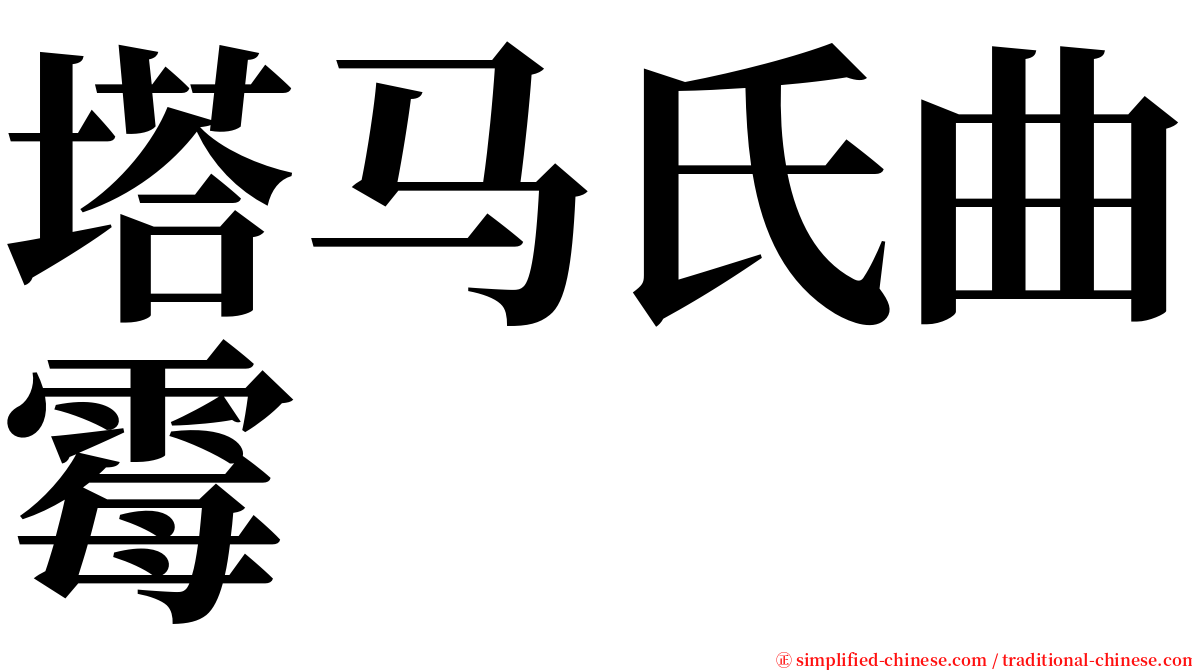 塔马氏曲霉 serif font