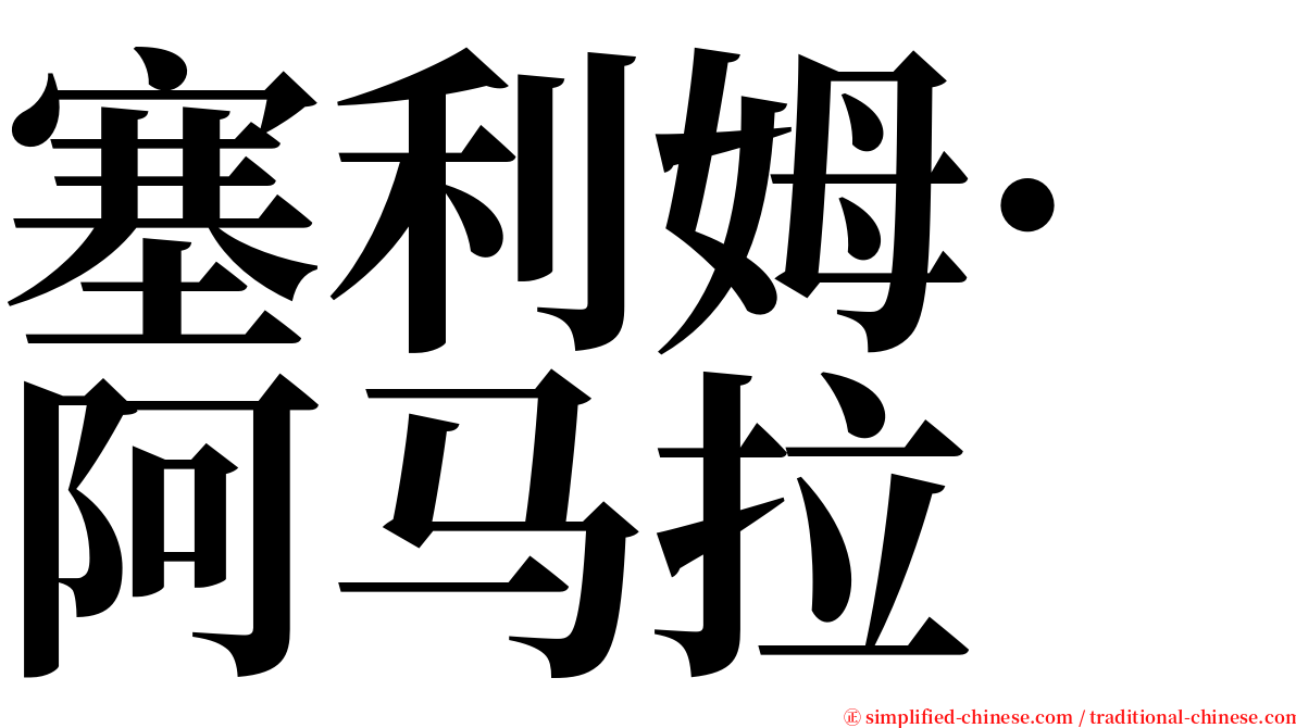 塞利姆·阿马拉 serif font