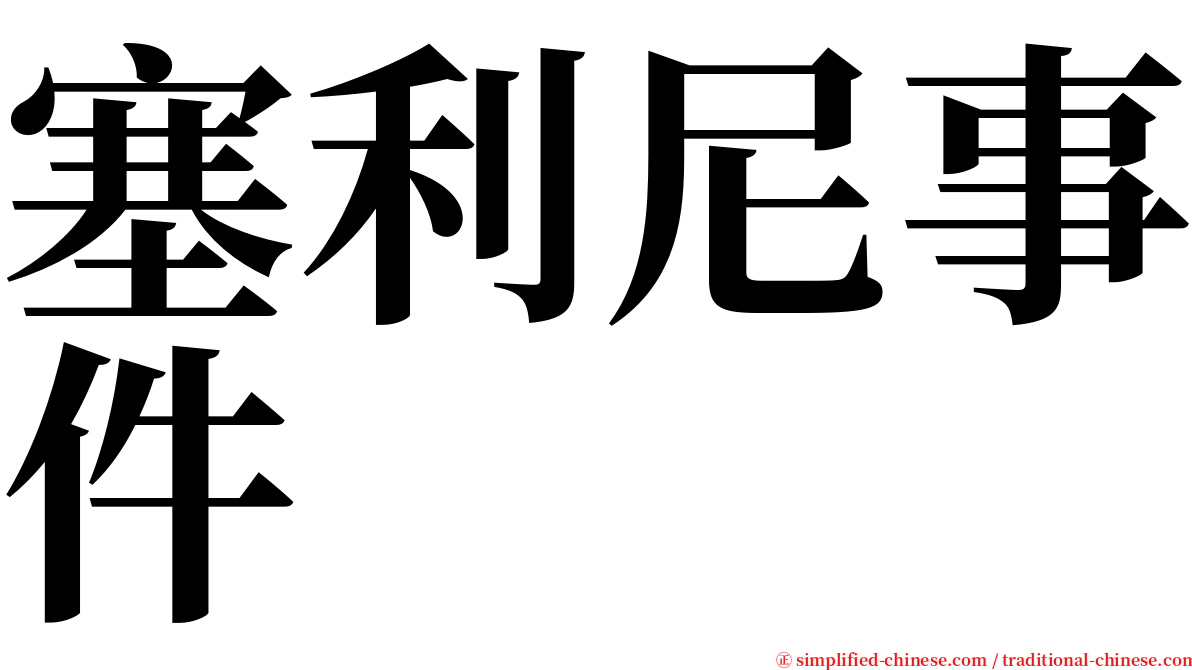 塞利尼事件 serif font