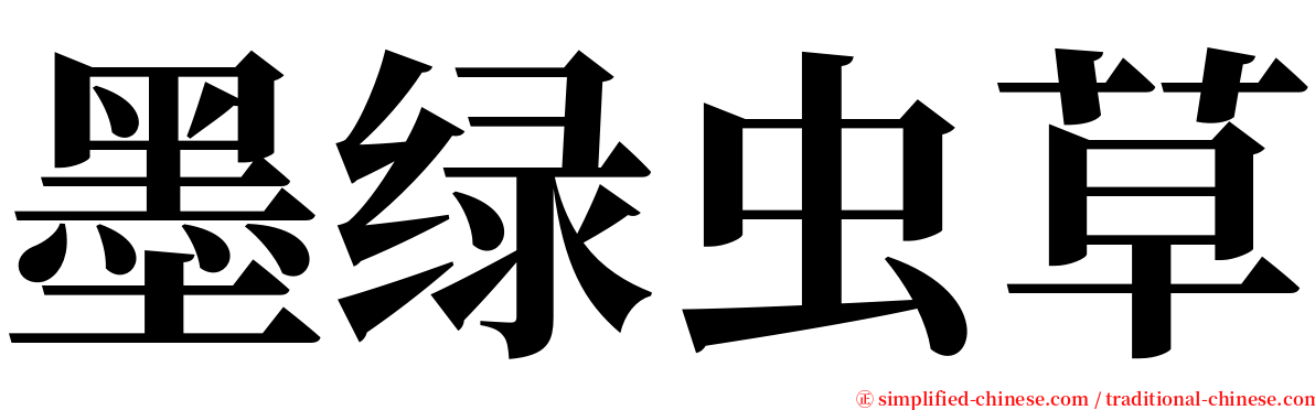 墨绿虫草 serif font