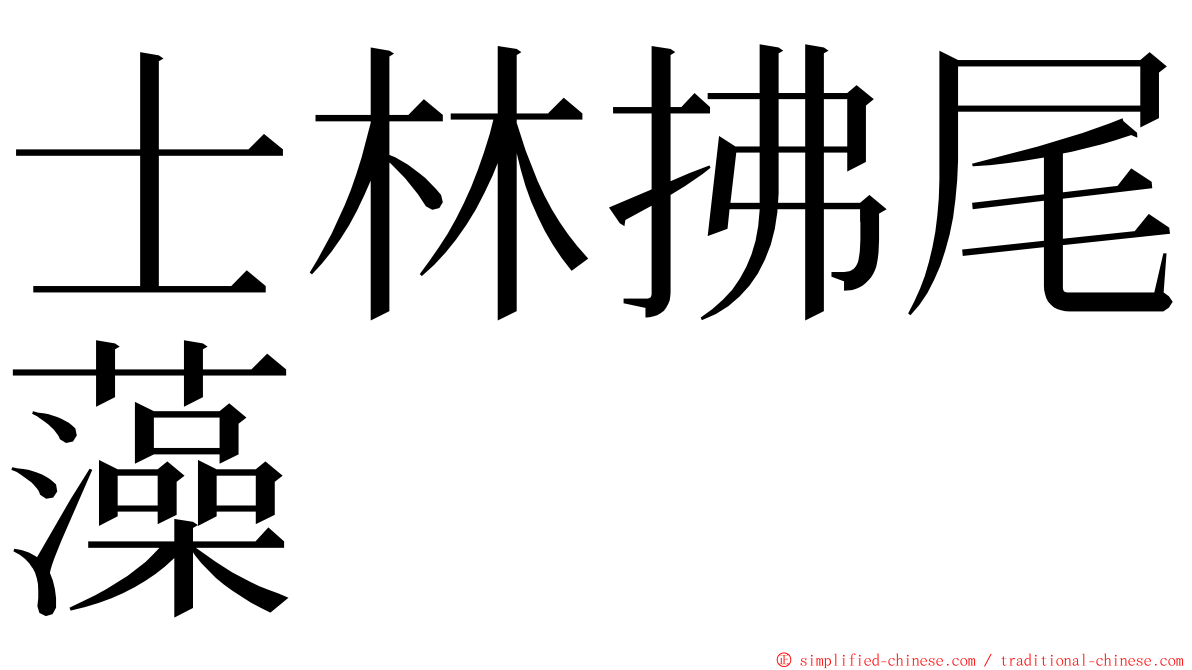 士林拂尾藻 ming font