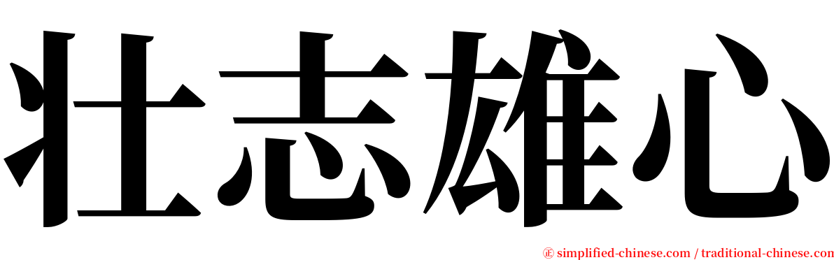 壮志雄心 serif font