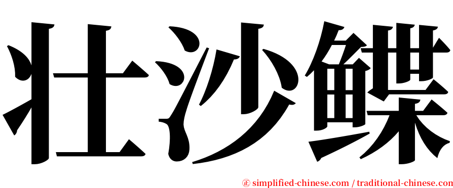 壮沙鲽 serif font