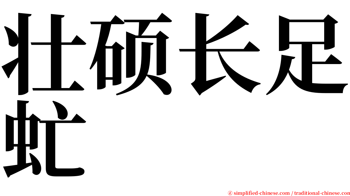 壮硕长足虻 serif font