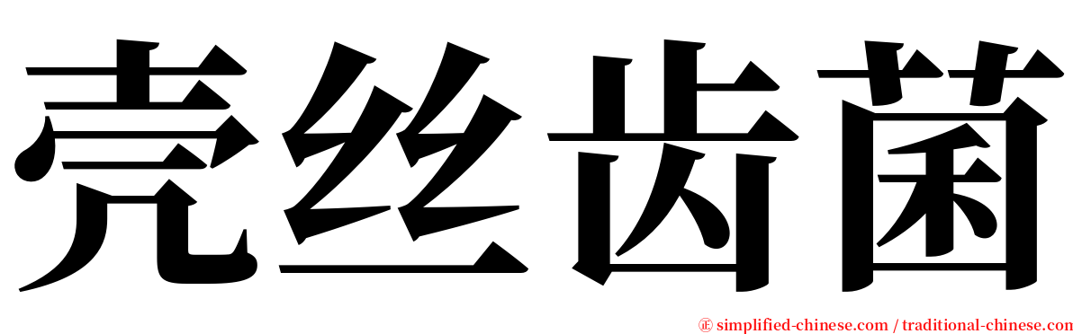 壳丝齿菌 serif font