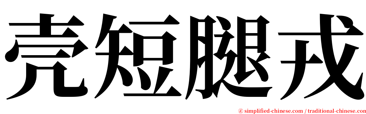 壳短腿戎 serif font