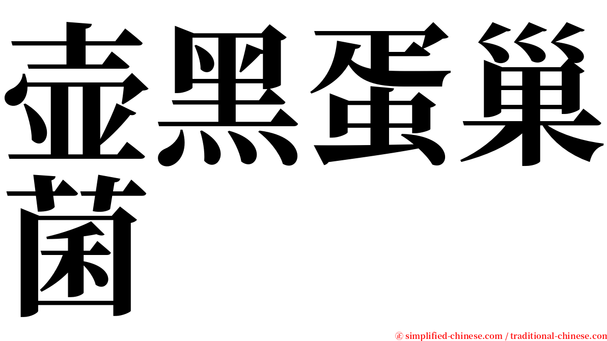 壶黑蛋巢菌 serif font