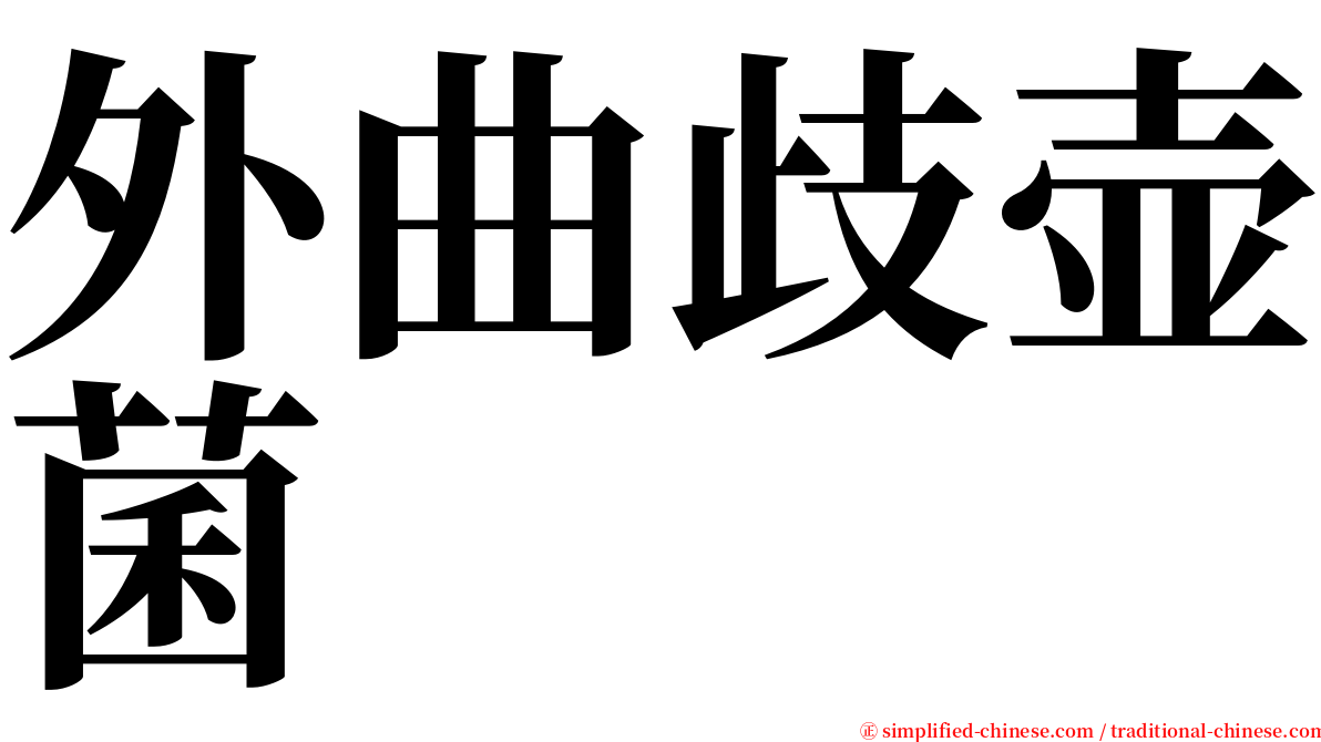 外曲歧壶菌 serif font