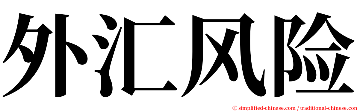 外汇风险 serif font