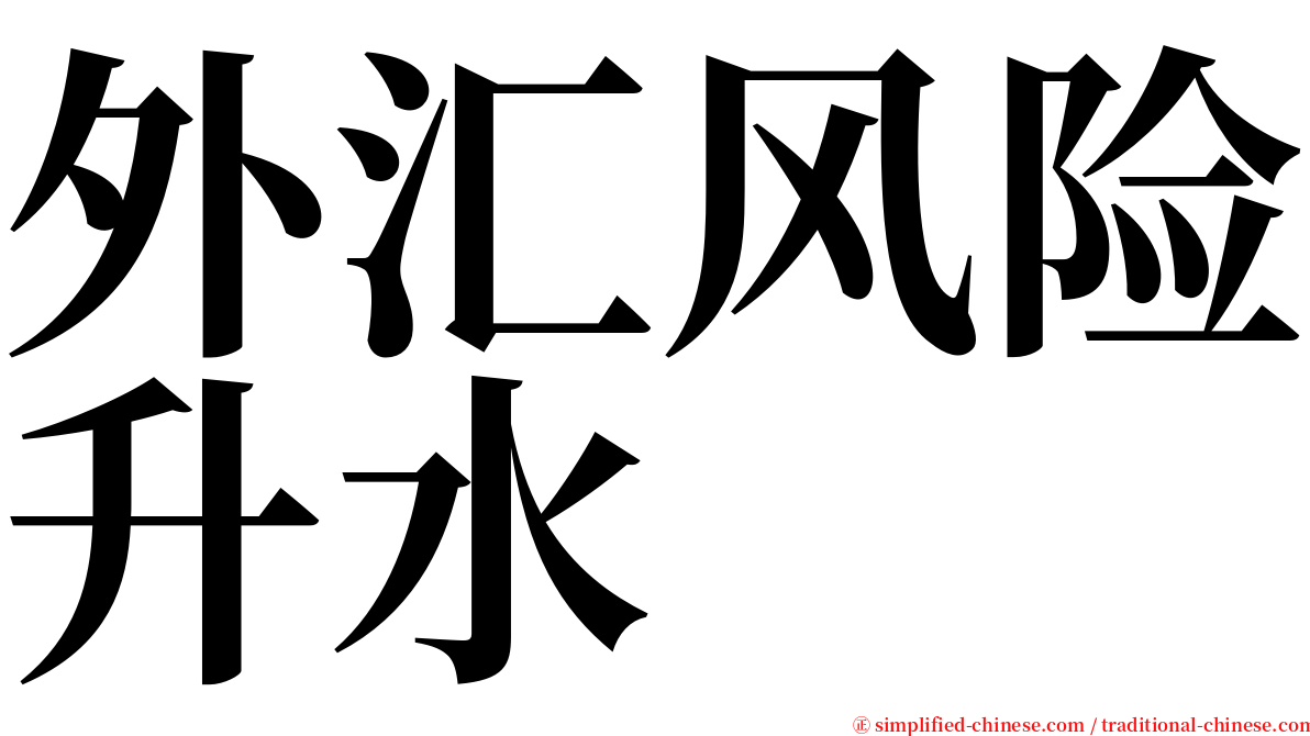 外汇风险升水 serif font