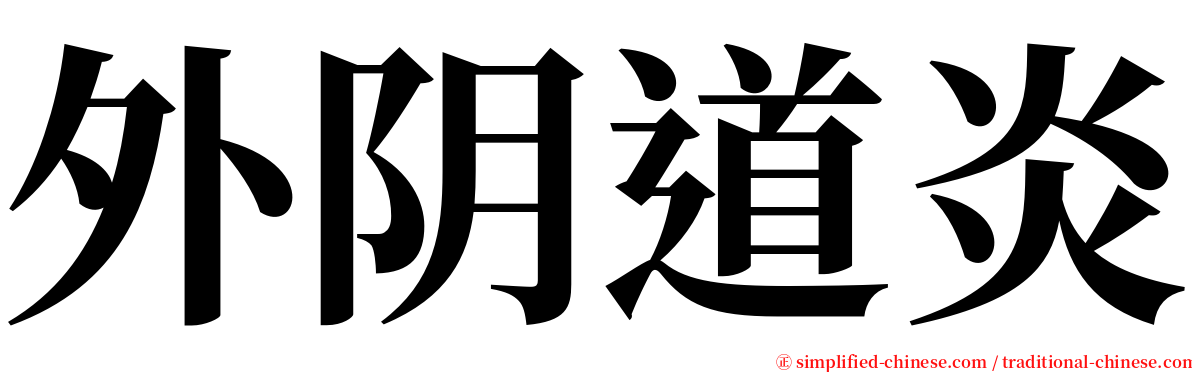 外阴道炎 serif font