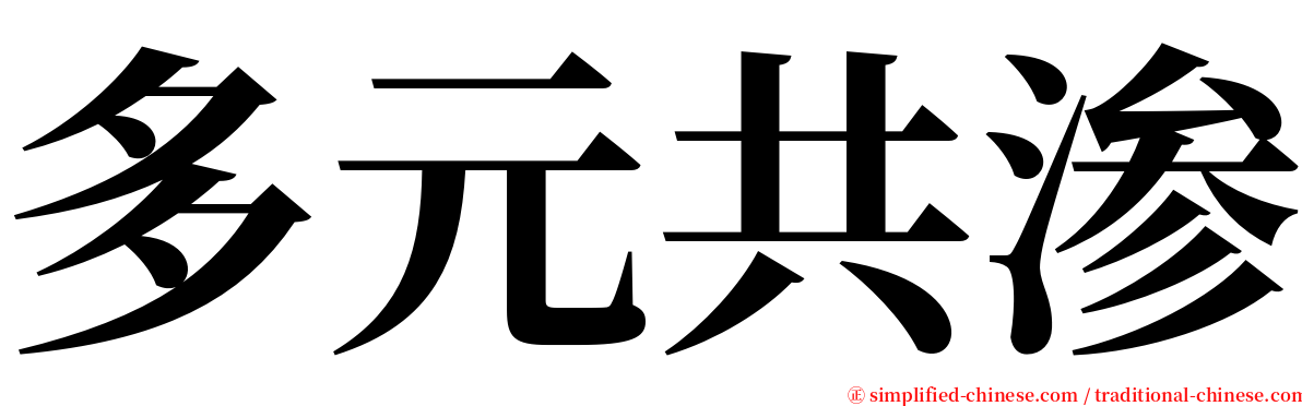 多元共渗 serif font