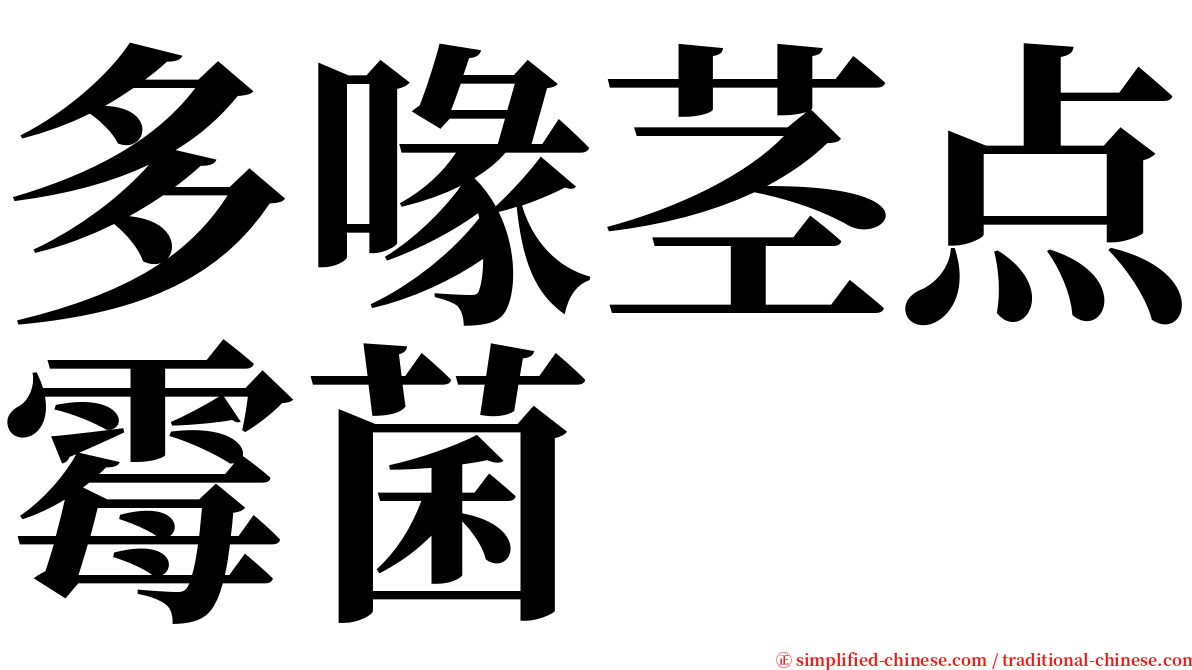 多喙茎点霉菌 serif font