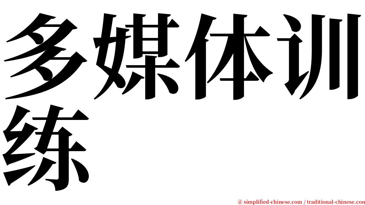 多媒体训练 serif font