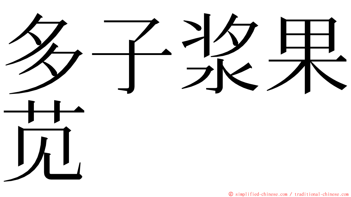 多子浆果苋 ming font