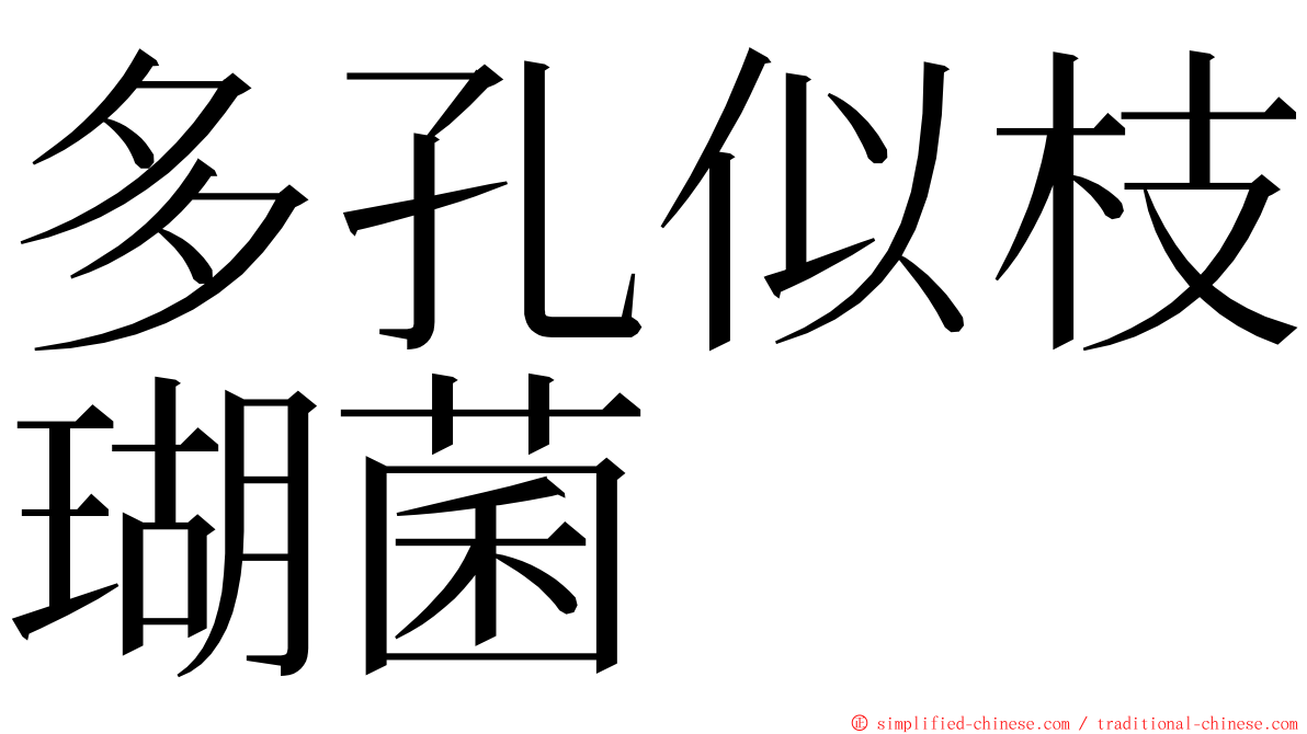 多孔似枝瑚菌 ming font